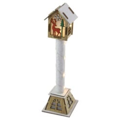 Ornament Craciun Candela casuta cu leduri 34 CM