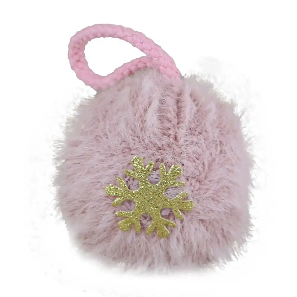 Glob pentru brad puf cu fulg de nea 6 CM