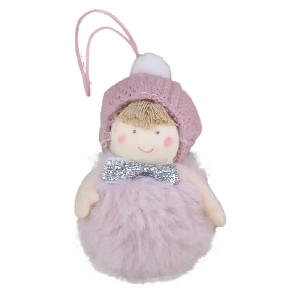 Ornament de brad Figurina puf cu caciula 8 CM Ornament de brad Figurina puf cu caciula 8 CM