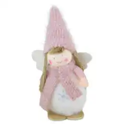 Figurina Craciun Ingeras cu caciula blana 13 CM