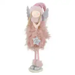 Figurian Craciun Ingeras cu aripi glitter 36 CM