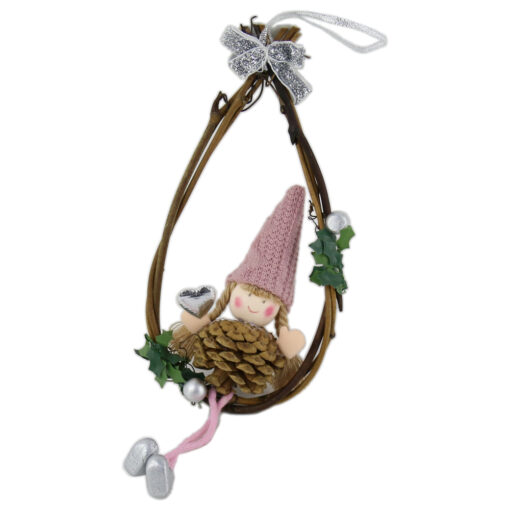 Decor pentru usa cu figurina Con de brad 9x22 CM