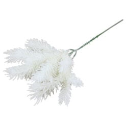 Pick creanga decorativa cu glitter alb 27 CM