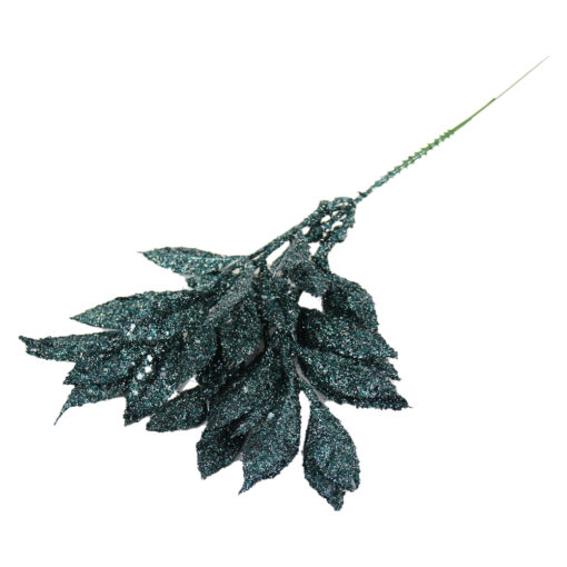 Pick creanga glitter cu frunze 30 CM