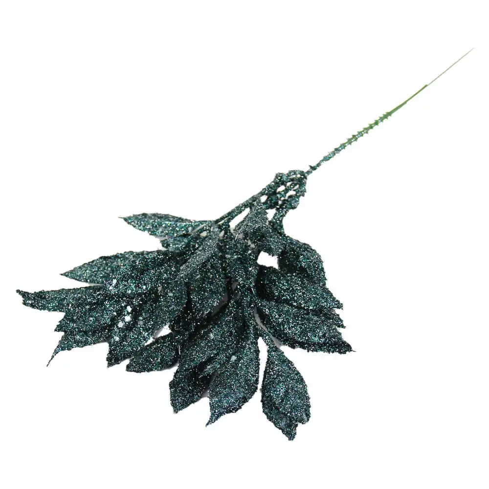 Pick creanga glitter cu frunze 30 CM