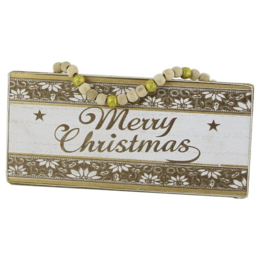 Decor pentru usa din lemn "Merry Christmas" 22x10 CM