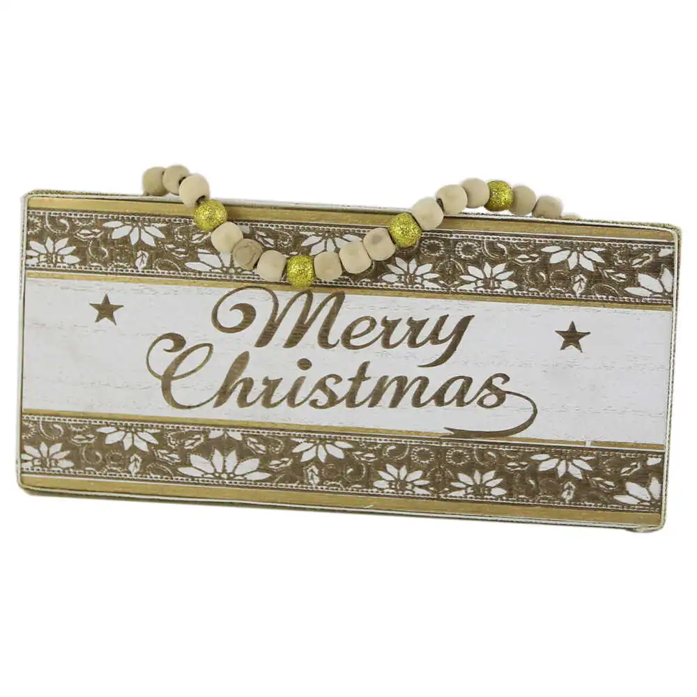Decor pentru usa din lemn "Merry Christmas" 22x10 CM