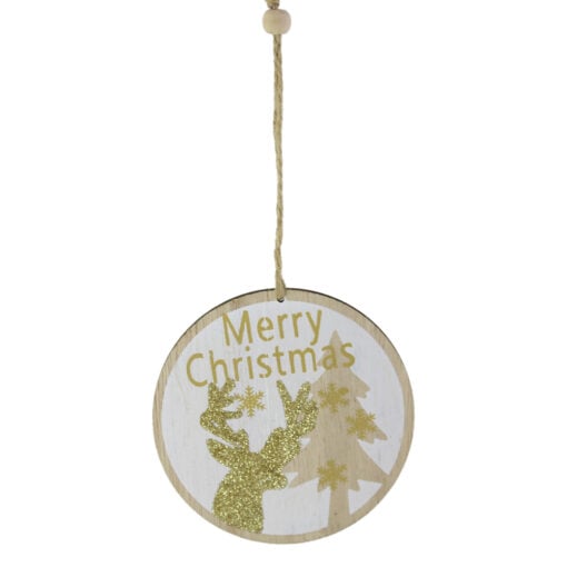 Ornament de brad din lemn 10 CM