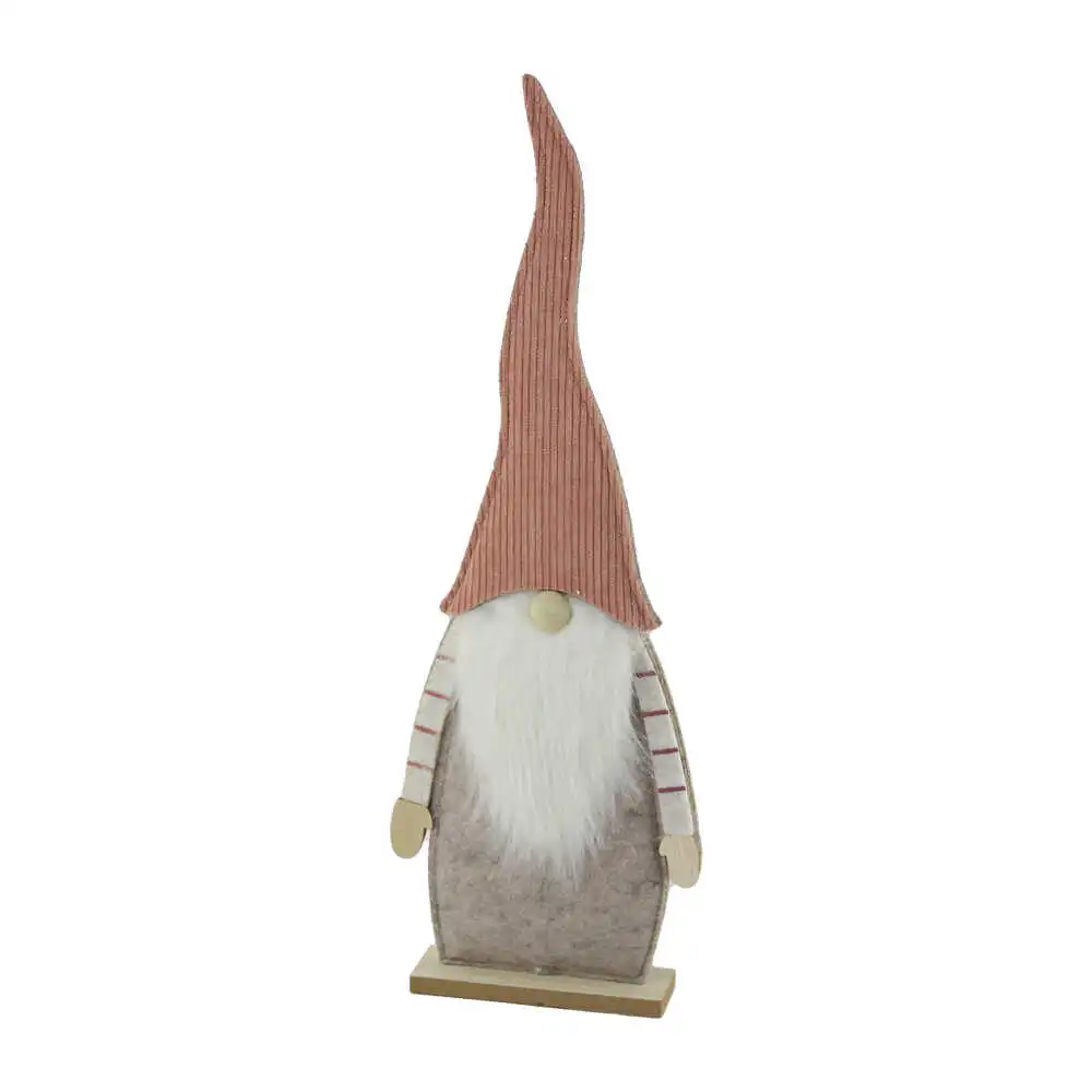 Figurina Craciun Spiridus din lemn si pasla 45 CM Figurina Craciun Spiridus din lemn si pasla 45 CM