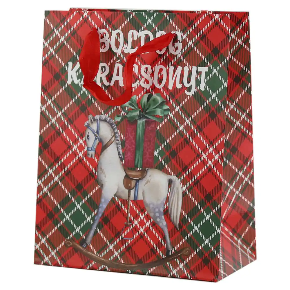 Punga cadou 18x23 CM "Boldog Karacsonyt" Punga cadou 18x23 CM "Boldog Karacsonyt"