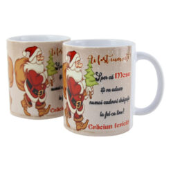 Cana ceramica "Ai fost cuminte?..." 330 ml