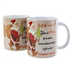 Cana ceramica "Ai fost cuminte?..." 330 ml