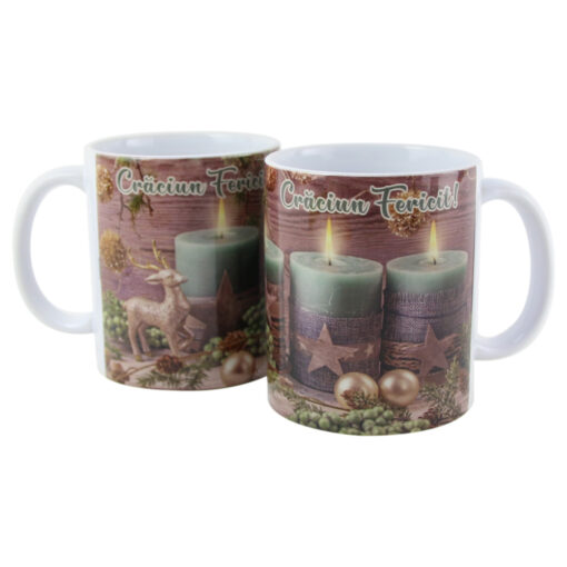 Cana ceramica "Craciun fericit!" 330 ml
