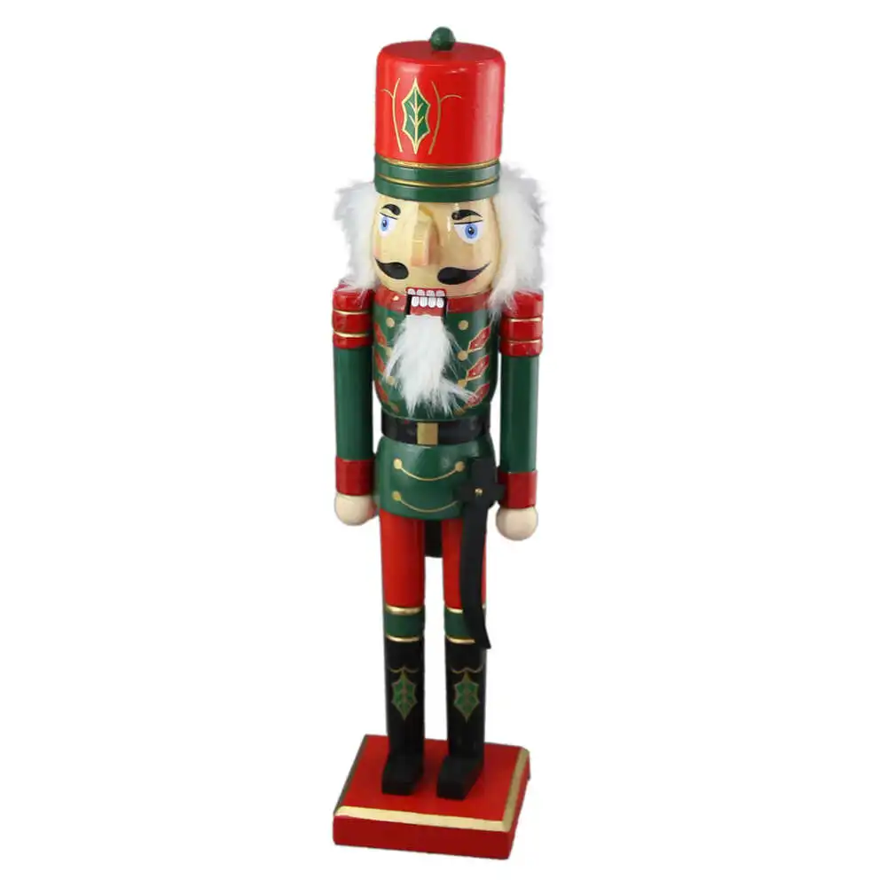 Figurina Craciun Spargator de nuci din lemn 38 CM Figurina Craciun Spargator de nuci din lemn 38 CM