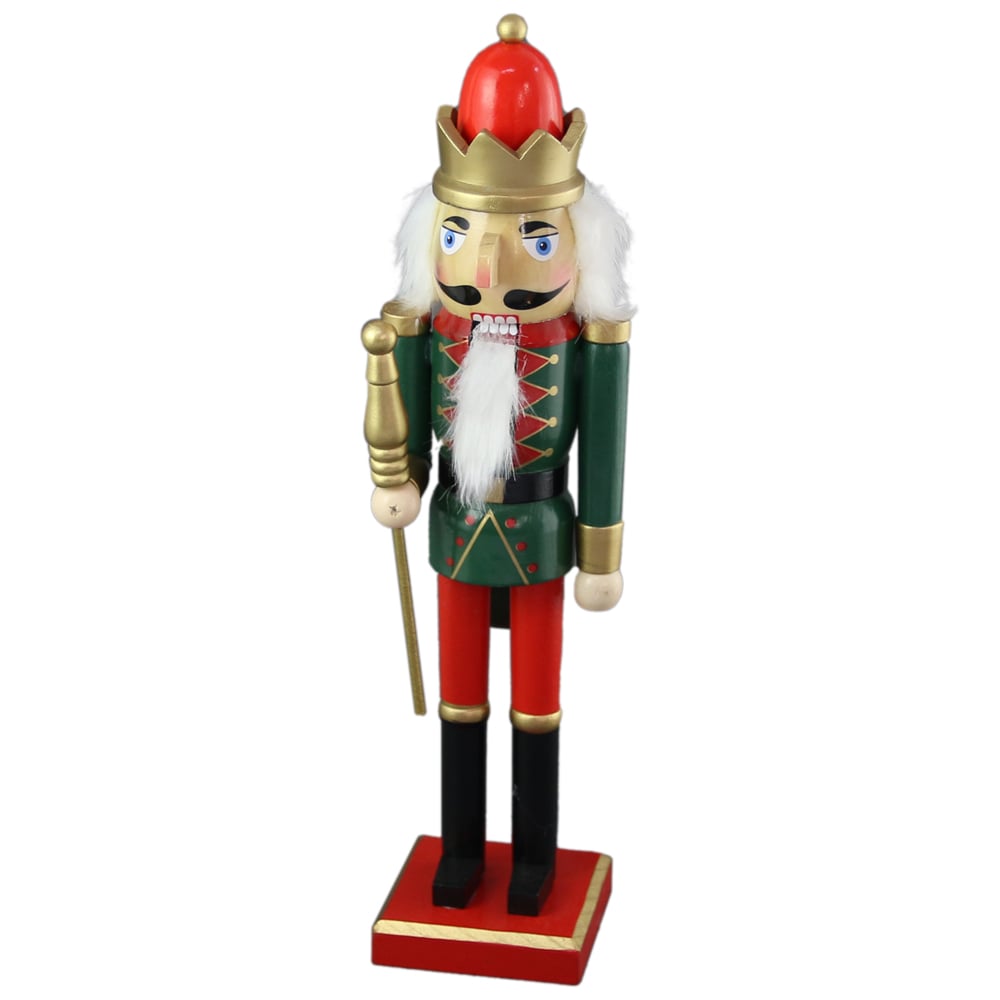 Figurina Craciun Spargator de nuci din lemn 38 CM Figurina Craciun Spargator de nuci din lemn 38 CM