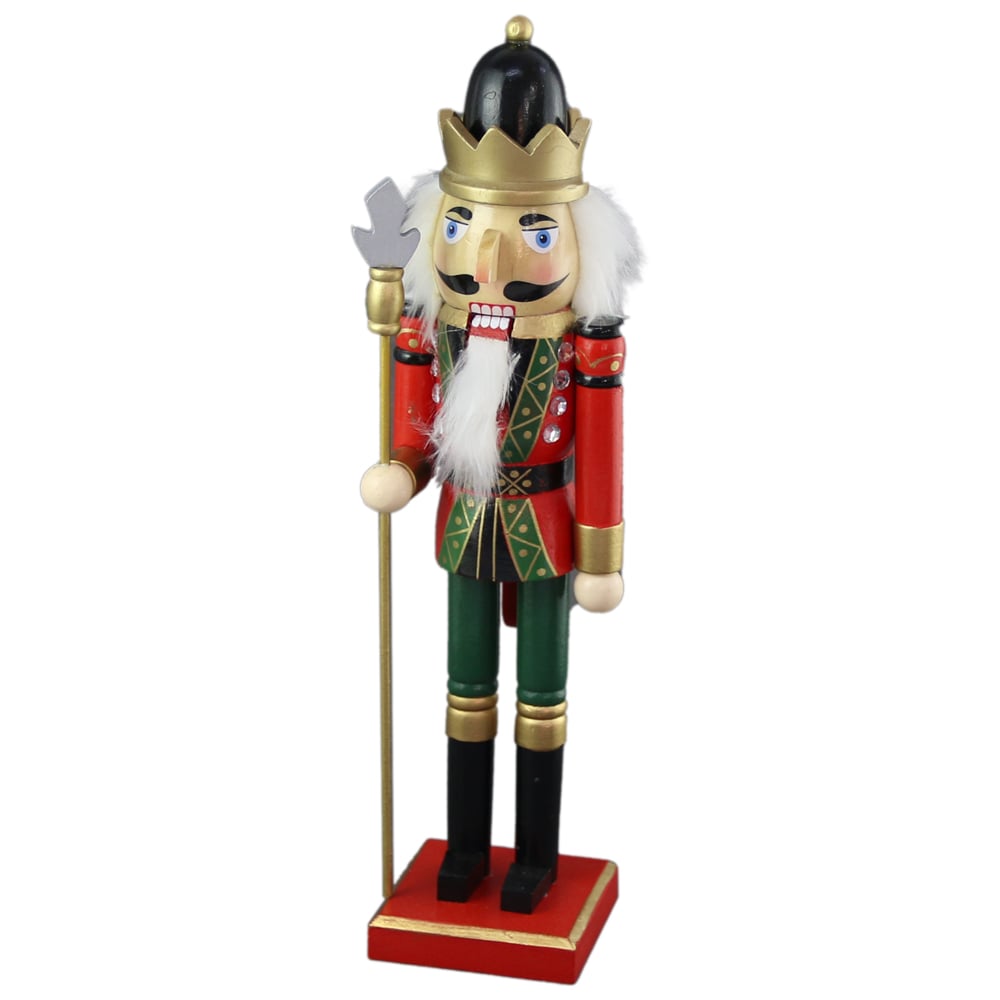 Figurina Craciun Spargator de nuci din lemn 38 CM Figurina Craciun Spargator de nuci din lemn 38 CM