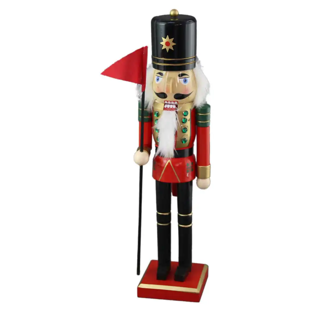 Figurina Craciun Spargator de nuci din lemn 38 CM Figurina Craciun Spargator de nuci din lemn 38 CM