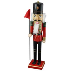 Figurina Craciun Spargator de nuci din lemn 50 CM
