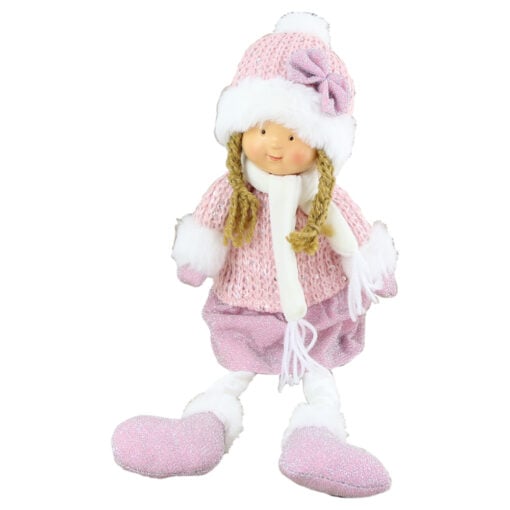 Figurina Fetita din textil cu picioare mobile 45 CM