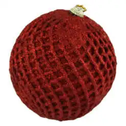 Glob pentru brad din plastic cu glitter 8 CM