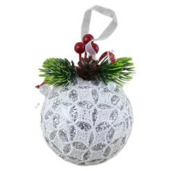 Glob pentru brad cu decor bobite 8x10 CM