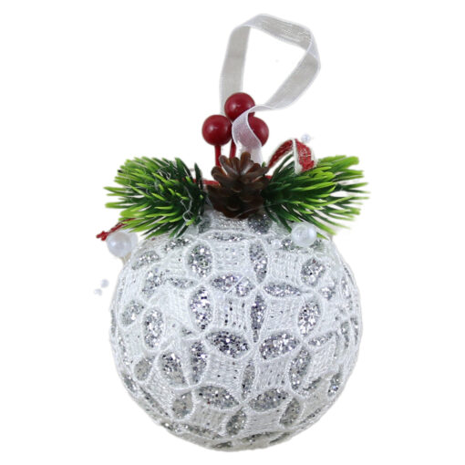 Glob pentru brad cu decor bobite 8x10 CM