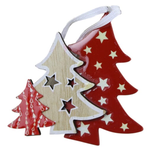 Ornament pentru brad din lemn 15 CM