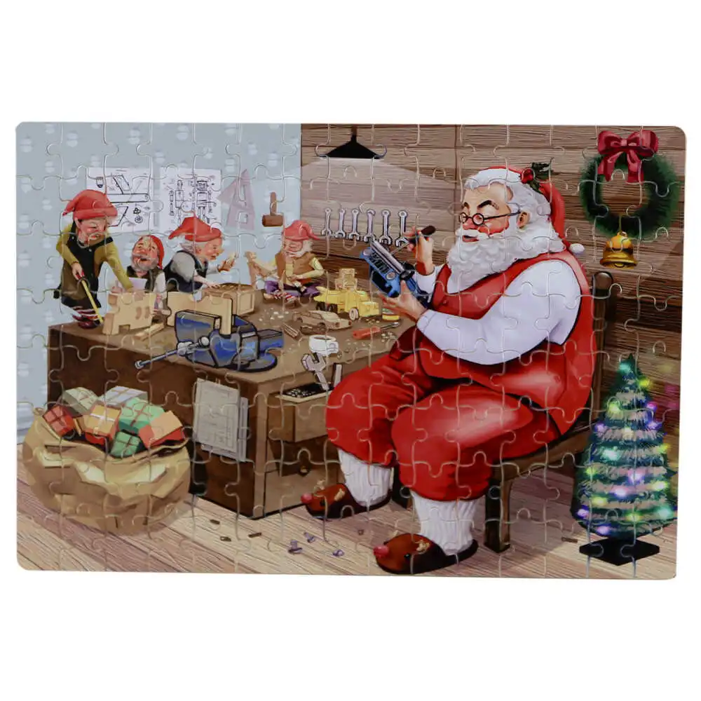 Puzzle 120 piese Mos Craciun 29x20 CM Puzzle 120 piese Mos Craciun 29x20 CM