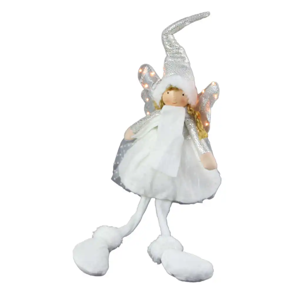 Figurina Inger din textil cu led 55 CM Figurina Inger din textil cu led 55 CM