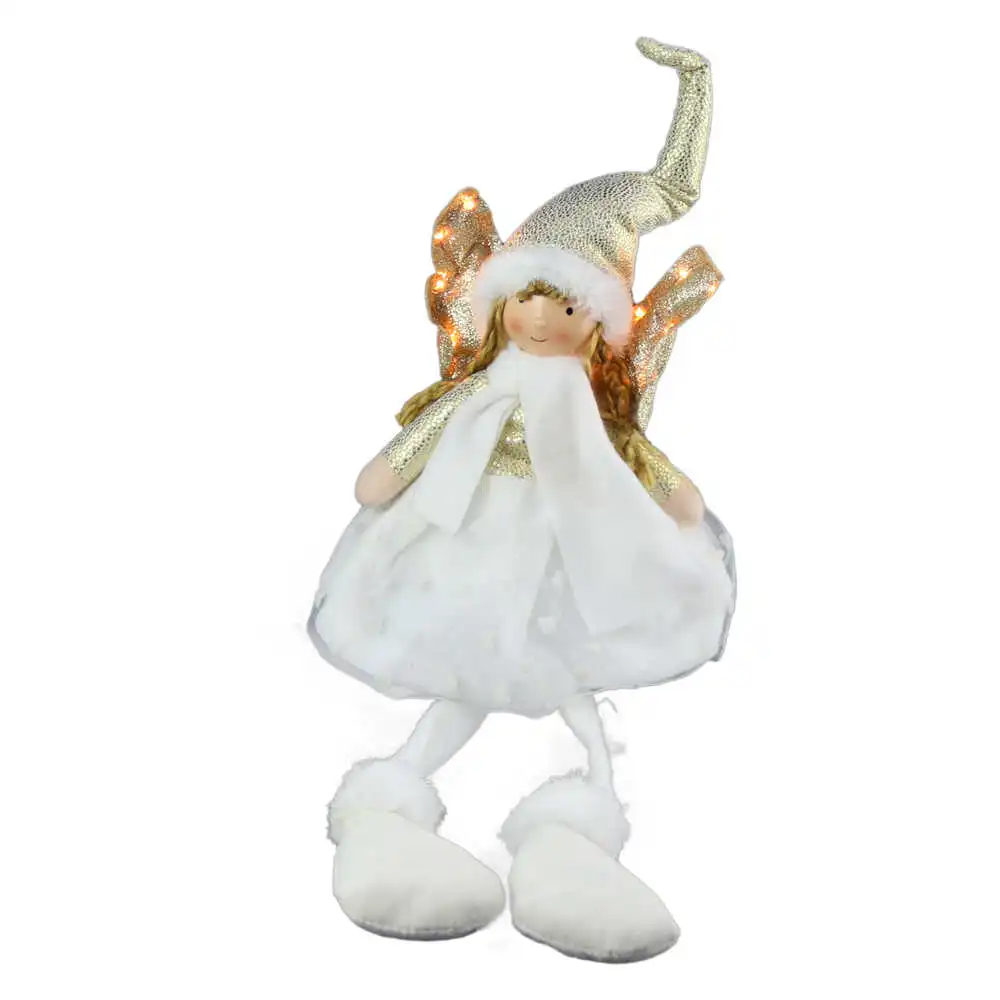 Figurina Inger din textil cu led 55 CM Figurina Inger din textil cu led 55 CM