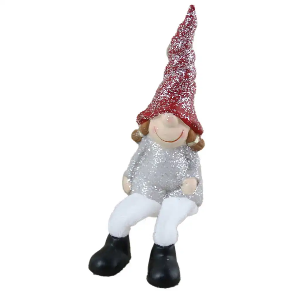 Figurina Spiridus din ceramica cu glitter 13 CM Figurina Spiridus din ceramica cu glitter 13 CM