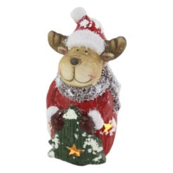 Figurina Ren din ceramica cu led 16 CM