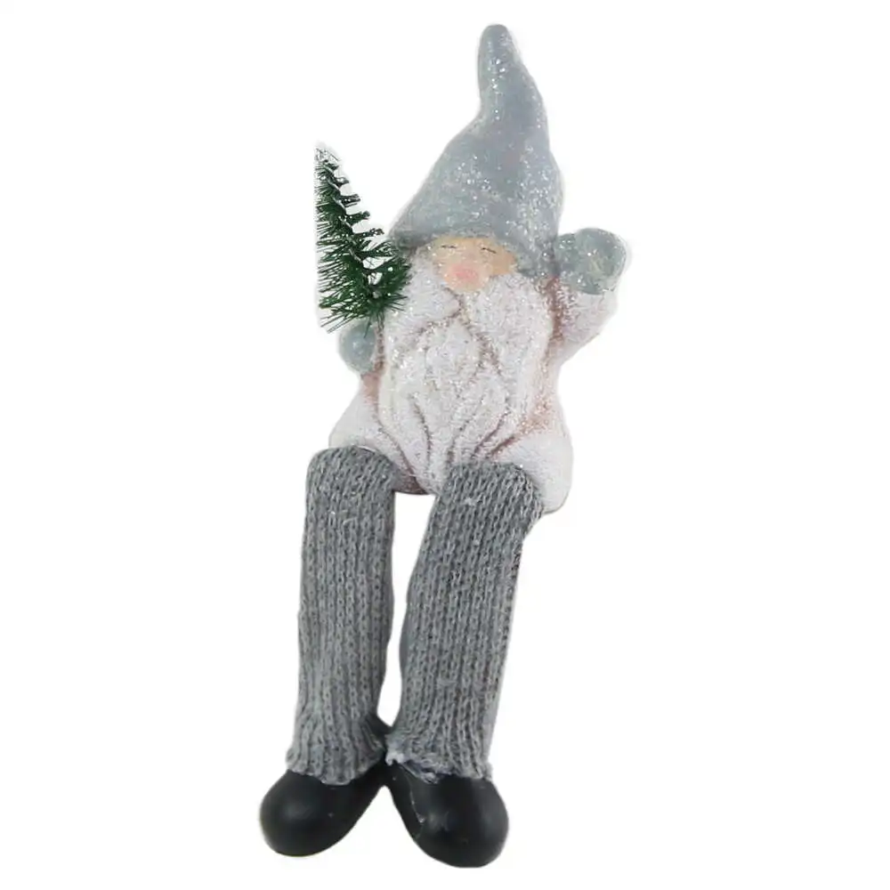 Figurina Spiridus cu brad cu picioare mobile 16 CM