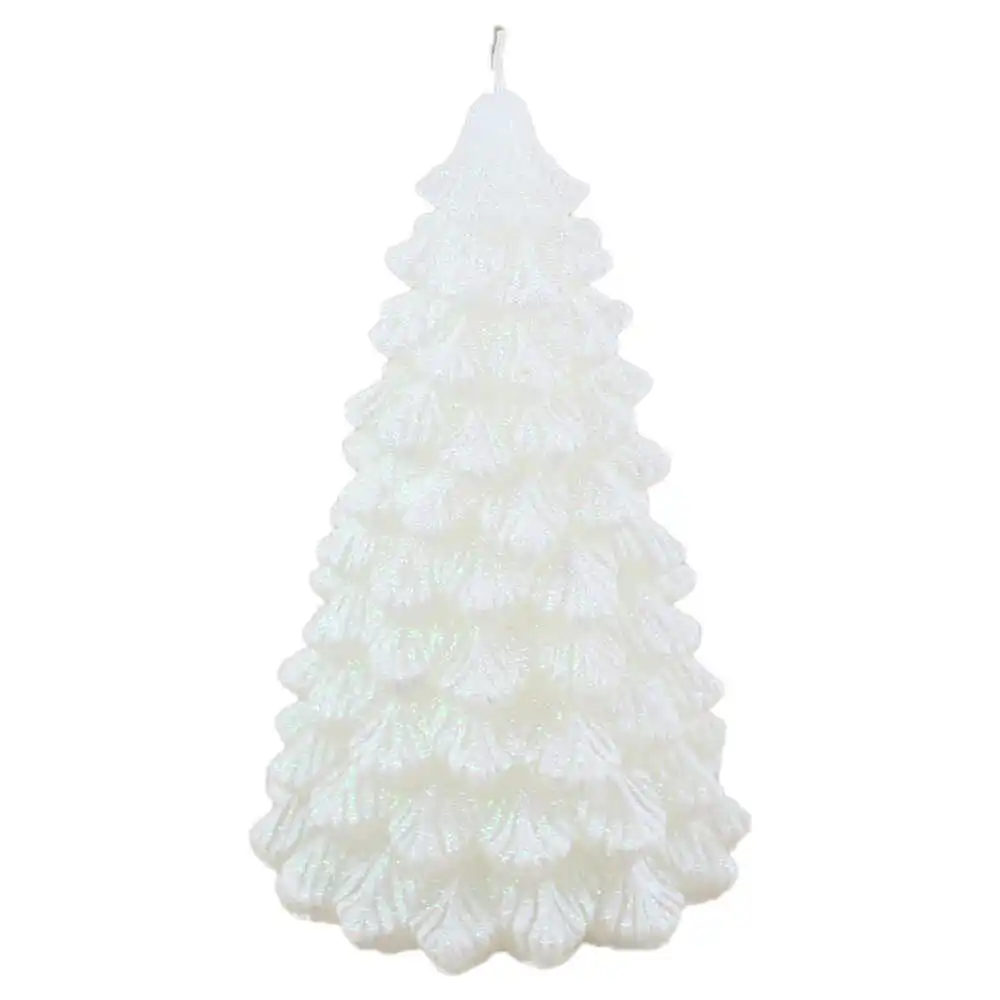 Lumanare de Craciun cu led Brad cu glitter 12x20 CM