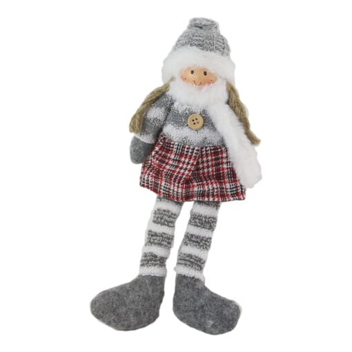 Figurina Fetita din textil cu picioare mobile 30 CM