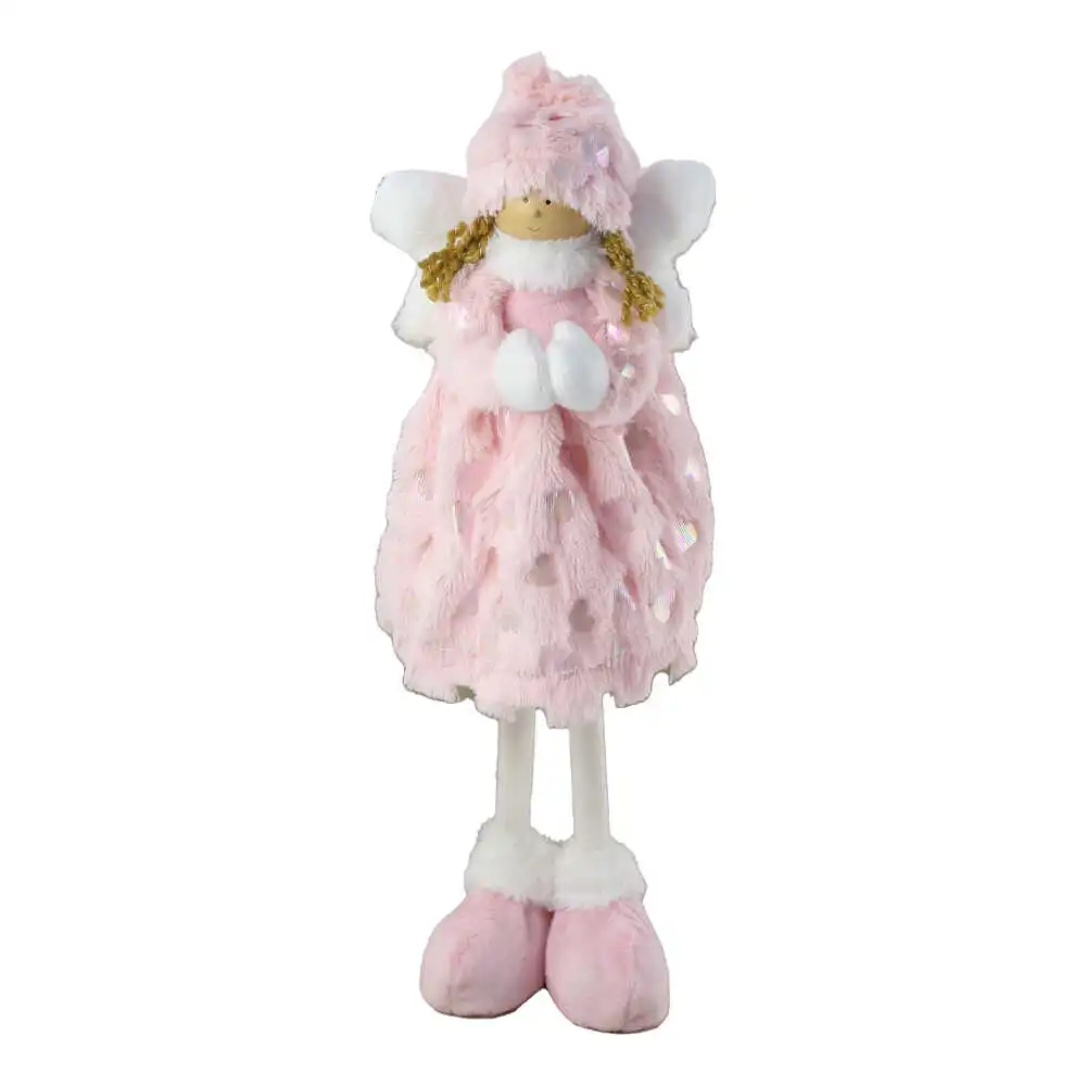 Figurina Inger din textil cu caciula 42 CM Figurina Inger din textil cu caciula 42 CM