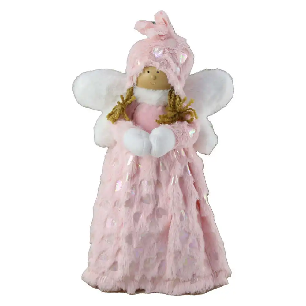 Figurina Inger din textil cu caciula 36 CM Figurina Inger din textil cu caciula 36 CM