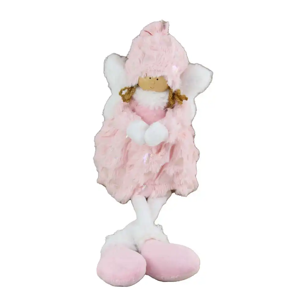 Figurina Inger din textil cu caciula 42 CM Figurina Inger din textil cu caciula 42 CM