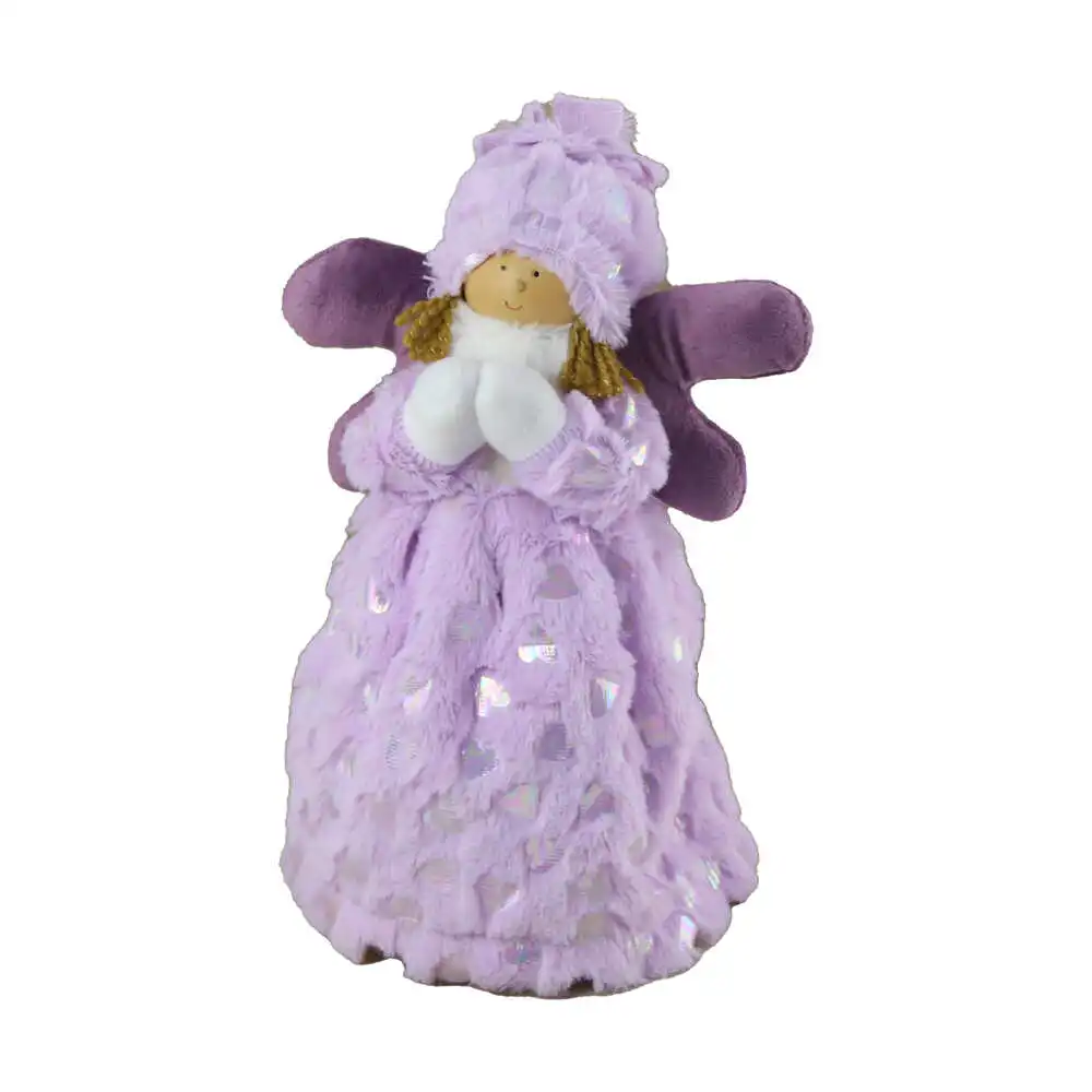 Figurina Inger din textil cu caciula 32 CM Figurina Inger din textil cu caciula 32 CM