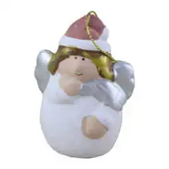 Figurina Ingeras din ceramica cu agatatoare 7 CM