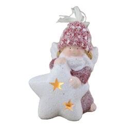 Figurina Ingeras cu led din ceramica 15 CM