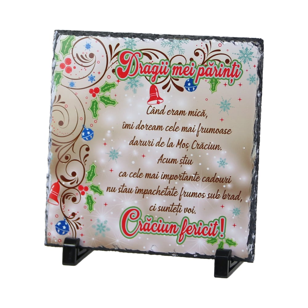 Placa ardezie Craciun Fericit Placa ardezie Craciun Fericit