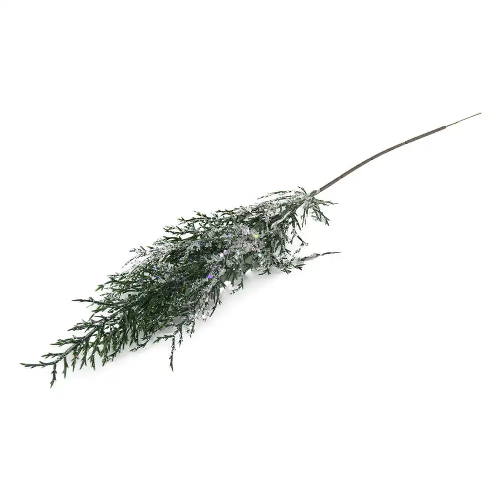 Creanga decorativa Verde cu sclipici 51 CM Creanga decorativa Verde cu sclipici 51 CM