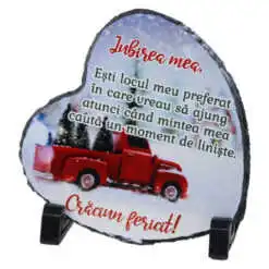 Placa ardezie Inima "Iubirea mea