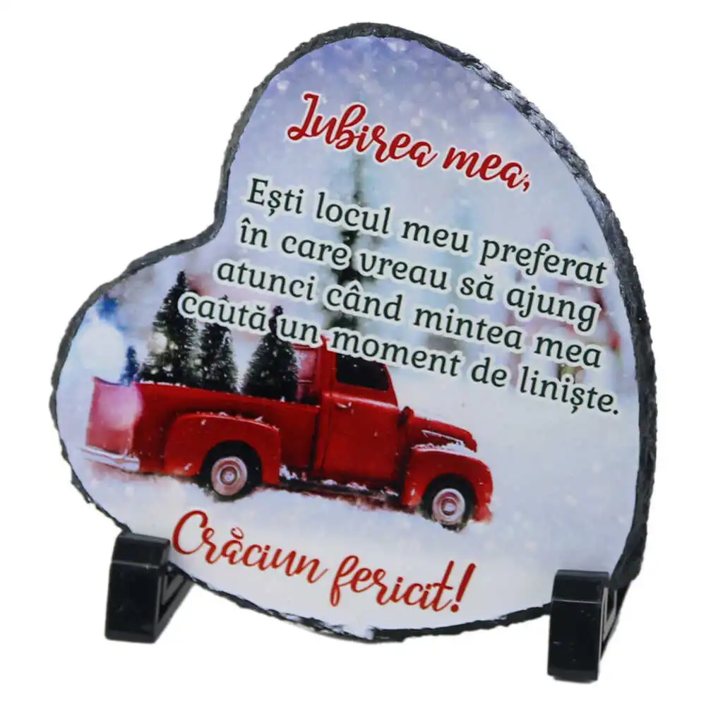 Placa ardezie Inima "Iubirea mea Placa ardezie Inima "Iubirea mea