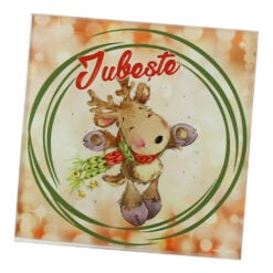 Suport pahar din sticla Ren 10x10 CM - Zambeste/Crede/Iubeste/Ajuta