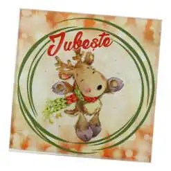 Suport pahar din sticla Ren 10x10 CM - Zambeste/Crede/Iubeste/Ajuta