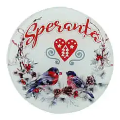 Suport pahar din sticla Pasari 10 CM - Bucurie/Iertare/Speranta/Credinta