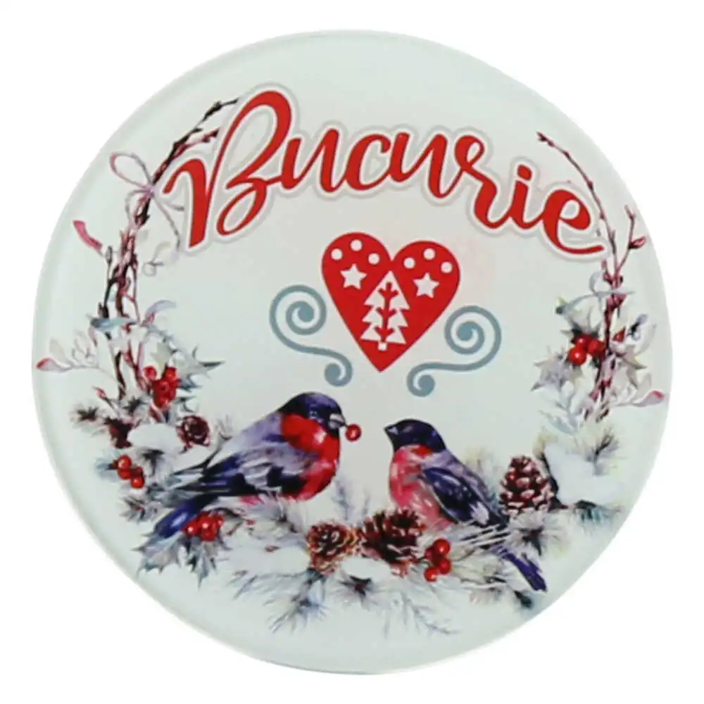 Suport pahar din sticla Pasari 10 CM - Bucurie/Iertare/Speranta/Credinta