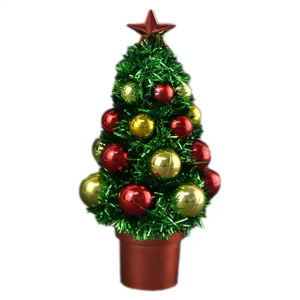 Decor Craciun Bradut cu globuri 16 CM Decor Craciun Bradut cu globuri 16 CM